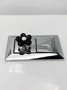 1/2 piezas Manija de descarga del inodoro con diseño floral y de dibujos animados, botón de descarga del inodoro con forma de flor, botón del tanque del inodoro, botón de presión del inodoro con forma de flor, herramienta de presión del botón de descarga del inodoro, tiradores de gabinete de cajón con diseño de flor creativo - Fácil de presionar, accesorio de baño elegante y con estilo, apto para diseño de uñas largas - Multicolor - Ver 5