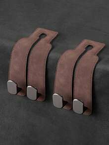 2-In-1 Velvet Car Headrest Hook, Dual Hook Car Wallet Clip, Universal Headrest Hanger Accessories For Car Interior Storage