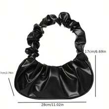 [Bolso de mano elegante] Bolso tipo hobo con pliegues en forma de nube | | Cierre magnético, correa arrugada | Bolso de mujer | Para outfits casuales o de noche | Elegante