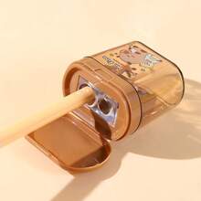 Double Hole Pencil Sharpener - Capybara-Inspired Design, Perfect For Pencils And Eyebrow Pencils Back To School - Random - View 4