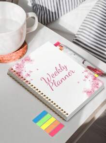 BUBU 1pc A5 Weekly Planner Back To School 2025, + Index Stickers, Simple Undated Academic Daily Planner With Time Blocking, To-Do Lists, Mood & Sleep Tracker, For Teens, Work And Home,Office School Supplies