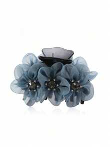 1pc Bohemian Style Elegant Rhinestone Flower Hair Clip, Suitable For Daily Wear And Parties Fashion Hair Accessories Beach Claw Clips Summer Beach Hair Claw Vacay Hair Clips - Multicolor - View 12