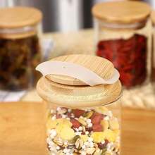 Kit Of 6 Hermetic 200ml Glass Jars With Bamboo Lid For Condiments - Trong suốt - Xem 6