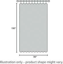 2025Hot-BONZER Waterproof Outdoor Curtains Patio, Premium Thick Privacy Weatherproof Grommet Outside Curtains Porch, Pergola, Cabana, 1 Panel, 54W X 84L Inch, - 黑色 - 查看 8