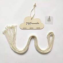 1pc Wooden Cloud Shaped Hair Clips, Multi-Functional Home Decor & Organizer Hang - Beige - View 10