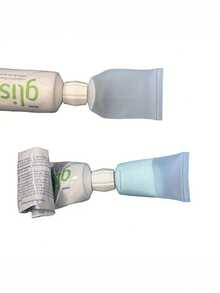 Plastic Toothpaste Tube And Facial Cleanser Dispenser Bottle, Travel Friendly, With Bottle Connector And Dispenser Bottle, Convenient Toothpaste And Facial Cleanser Refill Home Accessory, Easy To Refill Toothpaste And Facial Cleanser, Airplane Accessories, Travel Accessories - Multicolor - View 4