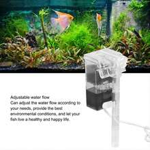 5 加仑水族箱过滤器，带水面吸力装置，小型静音鱼缸过滤器，生物过滤和可调节水流，瀑布设计增加氧气，壁挂式过滤器 USB 电源。 - 彩色 - 查看 4