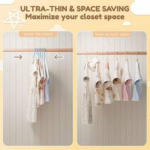 Kids Hangers 10pcs/20pcs Baby Hangers For Closet Toddler Hangers Plastic White Children Hangers Small Hangers 10.24inch - Multicolor - View 6