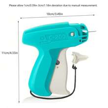 服装缝纫枪，服装标签枪，微型手持标签枪，快速缝纫枪，便携式快速服装固定器卷边工具，1000 个黑色和 1000 个白色 5 毫米迷你紧固件