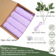 White Chair Sashes Wedding: 16 Pieces Long Sheer Wedding Aisle Chair Decorations Tulle Chairs Covers With Artificial Eucalyptus