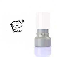 可爱猫咪印章，适用于计划本、日常生活记录、教师鼓励，感光印章，带有趣味表情的装饰性计划本印章