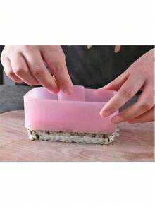 1pc/2pcs Sushi Mold, Rice Ball Maker Mold, Seaweed Wrap Mold, Homemade Rice Cake Bento Tool - Pink - View 9