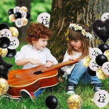 Panda Birthday Decoration, Panda Birthday Decoration With Happy Birthday Banner Panda Balloons Panda Cake Toppers For Panda Theme Birthday Party - 黑色 - 查看 6