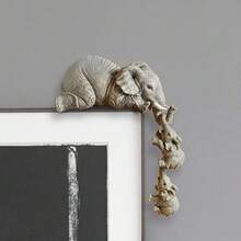 3pcs Cute Elephant Resin Hanging Decorative Ornaments - Home And Room Decor Crafts