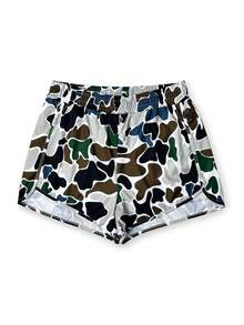 Women's Cute High Waist Camo  Shorts, Summer Shorts, Soft And Comfortable Fabric, Suitable For Spring/Summer, Suitable For Daily Outfits, Vacation - Mint Green - View 4