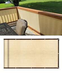 1 pieza Enrejado de privacidad para balcón, cortina parasol, cortina parasol de alta calidad para enrejado, toldo, parasol, red de privacidad y protección solar para enrejado de apartamento, aislamiento de plantas, cortina parasol, impermeabilidad reforzada, apta para jardín exterior, balcón, terraza, piscina, muebles de exterior - Multicolor - Ver 4