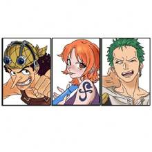 ONE PIECE 3 Pieza Set de Arte Mural Pop, Decoración de Habitación, Decoración para el Hogar, One Piece - USOPP&&ZORO, SANJI&& Boa Hancock, Poster de Anime Versión Japonesa, Arte de Pared de Anime para Dormitorio, Sala de Estar (Sin Marco)