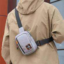 Fashionable Men's Small Shoulder Bag, High-Quality Oxford Cloth Handbag, Portable Crossbody Bag, Flap Mini Waist Bag