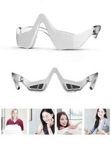 Red Light Theraphy 3D Eye Beauty Instrument Micro-Current Pulse Eye Relax Eye Massager Anti Eye Fatigue Electric Eyes Massage Beauty Remove Anti Wrinkle Eye Relaxtion Reduce Wrinkles And Dark Circle Remove Eye Bags Massager Beauty Tool Under-Eye Glasses Massager Women Gifts