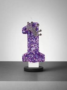 1 件蛋糕装饰数字 0-9 插入物、派对氛围配件、紫色闪光银皇冠数字蜡烛，适用于生日蛋糕、圣诞节 - 紫色 - 查看 23