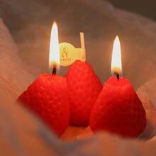 18/9/6/4 Pcs Strawberry Aromatherapy Candles, Perfect For Photography Props, Indoor Fragrance Decoration And Holiday Gifts Candles For Stress Relief, Relaxation, Bathing, Yoga And Holiday Gifts,Room Decor,Gifts Birthday Graduation,Best Gift For Girls Who Love Strawberries Gifts