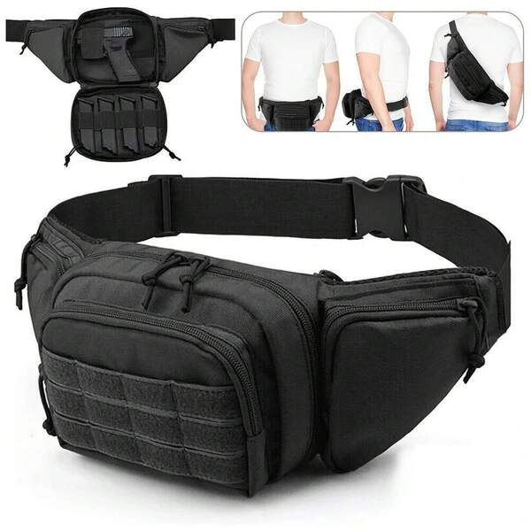 Tactical EDC Waist Pack - Holster-Compatible Waterproof Bag For Everyday Essentials