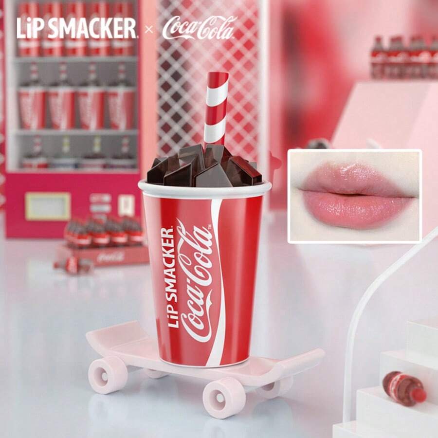 LIP SMACKER 可口可乐合作款润唇膏,7.4g LIPSMACKER,富含维生素E,保湿,经典可乐口味,趣味星期五唇妆,有趣的装饰,适合作为礼物 - 無色 - 查看 1