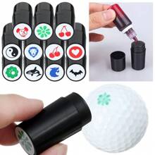 Marcador de carimbo para bola de golfe, selo de impressão, plástico de secagem rápida, multicolorido, acessórios de golfe, símbolo para presente de jogador de golfe, volta às aulas, material escolar