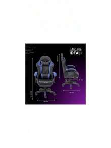 Sedie da gaming - blu - Visualizzare 3