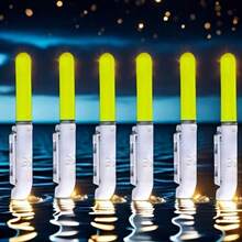 5/10 件鱼咬钩报警器双铃灯夜钓电子鱼竿 LED 荧光棒夜光矶钓浮标无需 CR425 电池