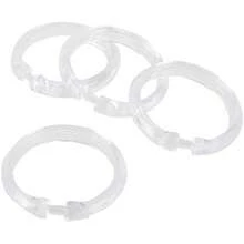 EstiloTendenciaRocky Mountain Goods Simple Spaces - Anillos De Cortina De PláStico Transparente – Paquete De 12 – Haga Clic De Forma Segura En Su Lugar – PláStico Irrompible – DiseñO De Anillo En O Verdadero – SeCalidad PremiumVersióN Mejorada - Transparente - Ver 4