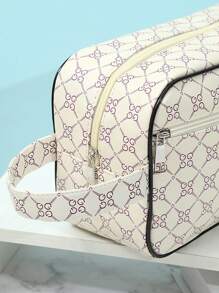 Bolso de mano, bolso de muñeca, bolso de tocador para hombre de gran capacidad, impermeable y ligero, adecuado para universidad, negocios, viajes, de piel de estilo retro y sencillo. Regalo perfecto para Navidad, Día de San Valentín, primavera o verano