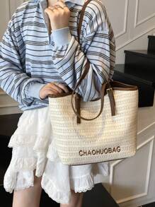 peach tree Women Tote Bag, Small Square Handbag, Woven Handbag, Woven Tote Bag, Multifunction, Small Size, Retro Style, Women Travel Bag, Suitable For University, School, Travel, Vacation, Lightweight, Large Capacity, Autumn, Christmas, Thanksgiving, Fashion, Casual, Travel, Gift For Friends, Valentine's Day, Peach Tree Brand
