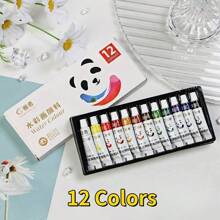 24 Colors Mixed Color Water Colour Paint, Colorful Multi-Purpose Paint For Painting, 12/18/24colours Art Professional Pigment Set.Each 5ml/0.18oz-Perfect For Artists, Students, Crafts, Diy Wall & Clothes Painting!, Back To School, School Supplies