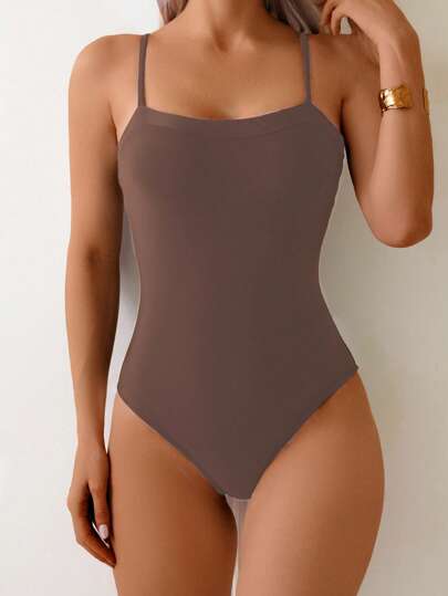 Neue Mode Slim Band sexy Badeanzug Ein-Stück, rückenfrei Europäischer & amerikanischer Stil, geeignet für Strand, Thermalquelle, Strandurlaub