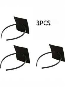 1 Stück/3 Stücke Absolventenkappe Haarband, Absolventenkappe festes Anti-Rutsch Haarband, Absolventenkappe Zubehör, Absolventenkappe Halter, schwarzes Absolventenkappe Haarband, Stellen Sie sicher, dass Ihre Absolventenkappe, Frisur Hut Zubehör für Absolventen (Absolventenkappe nicht enthalten)