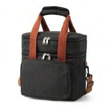 Yoawllty Insulated Lunch Bag, Reusable Waterproof Ice Refrigerated Large Capacity Oxford Cloth Lightweight Fresh-Keeping Bag For Work Or School Picnic(Black)