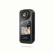 2.7K Ultra HD Fashionable Thumb Camera, Built-In WiFi, 180° Rotating Wide-Angle Lens, 1.47-Inch IPS Display Screen, Loop Recording, Wearable Mini Portable Vlog Camera, Magnetic Design, Suitable For Outdoor Travel, Sports And Fitness, Life Capture, Parent-Youngsters Activities, Adventure Photography