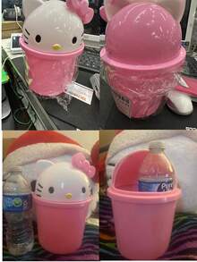 Sanrio 14*11.5*22 Cm 1 Pc Desktop Mini Trash Can Hello Kitty Cute Trash Can 8.27*5.51 Inch Desktop Ornament Trash Can No Power Supply Required Suitable For Room Decoration Home And Kitchen - Multicolor - View 9
