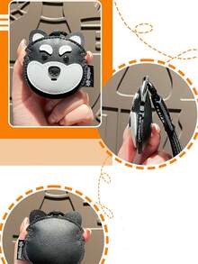 1 Stück Kreative Cartoon Katze Hund PU Farbblock Lässig interessante Tier Schlüsselanhänger, dekorativer Armband-Riemen, süßer Katzen Anhänger, Geschenk für Freundin/Mutter/Kind, Dekoration für Rucksack, Tasche, Auto, Reise, Zuhause - Verschiedenfarbig - Übersicht 4