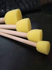 4 piezas/5 piezas Esponja de limpieza con forma de hongo de uso múltiple, de vuelta al colegio
