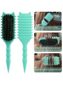 2025 New Curl Defining Brush – No-Pull Curl Brush For Curly Hair, Anti-Frizz Detangling & Styling Tool For Perfect Curls (1pc) ﻿