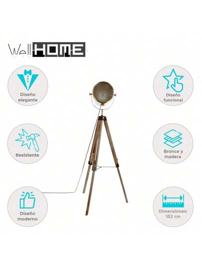 Well Home WELL HOME Ebor Bronze Vloer Lamp H152. Free Shipping 24/72h. view 2
