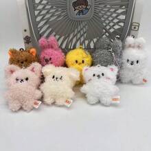 SKZOO KPOP Straykids STAY FM KPOP动漫卡通KEYRING毛绒玩具SKZ 5'CLOCK迷你挂件MIMI毛绒公仔音乐节用品粉丝收藏礼物生日礼物情人节礼物