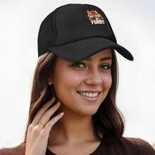 Printed Furry Fox Wolf Rainbow Graphic Street Style Medium Stretch For Ns Men Dad Husb& Gr&Pa Friends S S XXXL Best For Christmas Baseball Cap - Adjustable Washed Dad Hat - Breathable, Lightweight & Durable - Unisex Outdoor Sports Trucker Hat & Casual Wear Fisherman Hat - Black - View 3