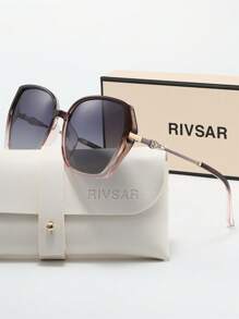 Óculos de Sol Redondos Polarizados Vintage de Moda Plus Size para Mulheres da Marca RIVSAR, na Cor Rosa Diamante, Ideais para Uso Casual, Elegante, em Festas, Viagens, Reuniões de Verão, no Estilo Gatinho e Redondo, Joias, Presentes de Marca Premium para Feriados como Dia dos Namorados, Natal, Halloween