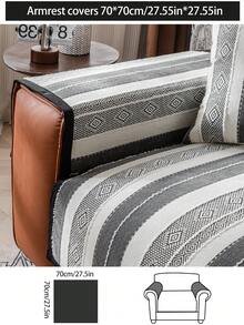1pc All Season Sofa Cushion Cover, Modern Minimalist Non-Slip Sofa Seat Protector, Dust-Proof And Machine Washable Sofa Cover, Grey, Soft And Fade Resistant, Pet Friendly, Fits For L-Shaped Sofa, Bedroom, Office, Living Room - Grey - View 16
