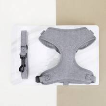 2pcs High Quality Harness & Leash Set Suitable For Small Medium Sized Pet Dogs And Cats Outdoor Training And Walking