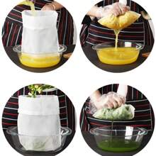 5pcs/2pcs/1pc Bean Milk Filter Bags, Ultra Fine Kitchen Home Juice Grape Wine Strainer, Residue Bag, Ultra Dense Mesh Bag, Vegetable Dehydrator Bag, Tofu Filter Ultra Fine Mesh, Sieve Net Cloth, Dumpling Filling Bag, Home & Living, Kitchen & Dining