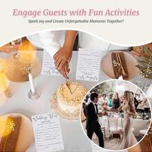 10/20/30/50 piezas Juegos de despedida de soltera para la ducha nupcial, juegos de fiesta de compromiso hilarantes